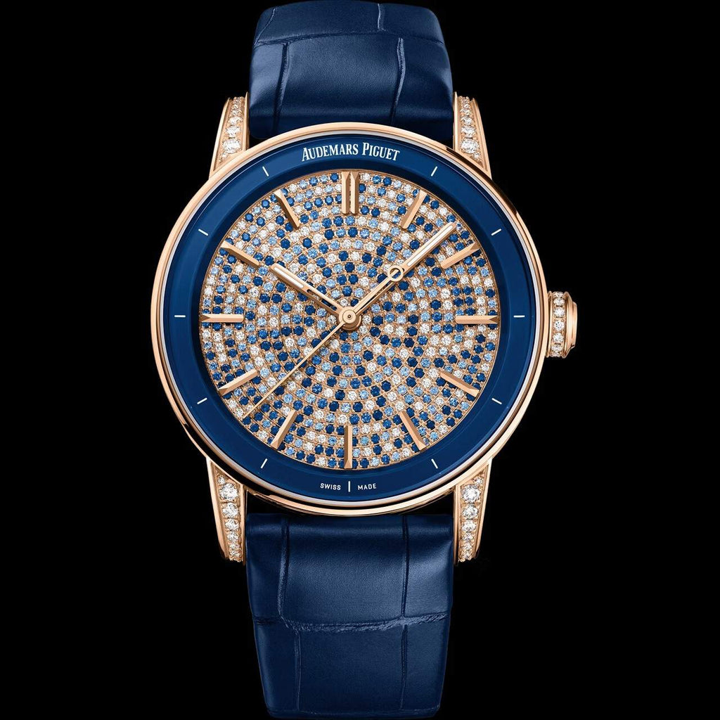Luxury watch with blue strap and detailed face | Luxe Audemars Piguet  Watches big discount Shop online