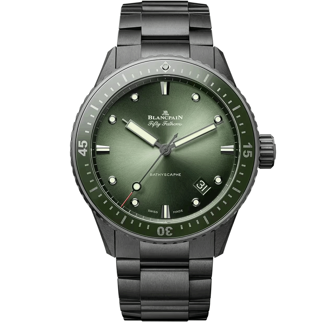 Blancpain price 2026 Green watch with black strap | Luxe Blancpain Watches price 2026 big discount Shop online