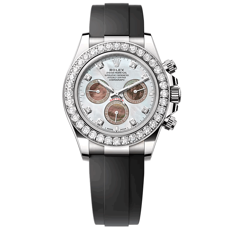 Rolex Cosmograph Daytona Oyster, 40 mm, white gold and diamonds Reference 126589RBR