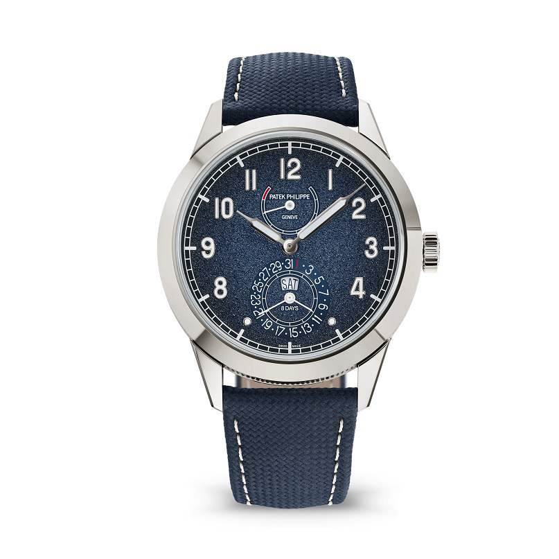Wristwatch with blue strap and blue dial | Luxe Patek Philippe Watches big discount Shop online