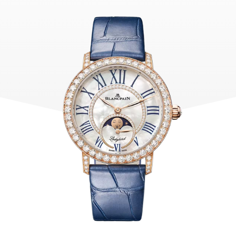 Blancpain price 2026 watch with blue strap and white face | Luxe Blancpain Watches price big discount Shop online