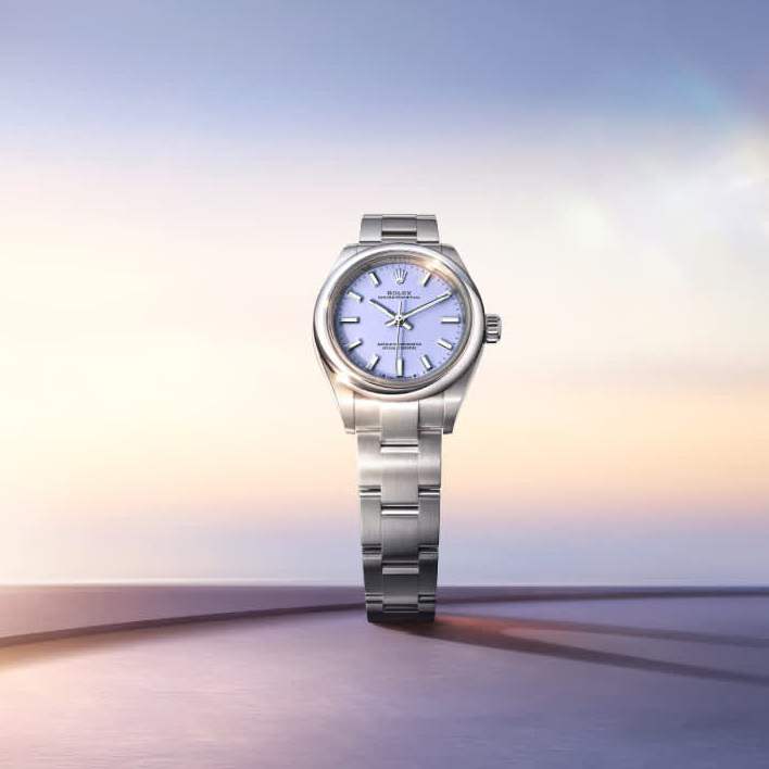 Rolex watch for lady Silver watch with a light | Luxe Rolex  Watches big discount Shop online